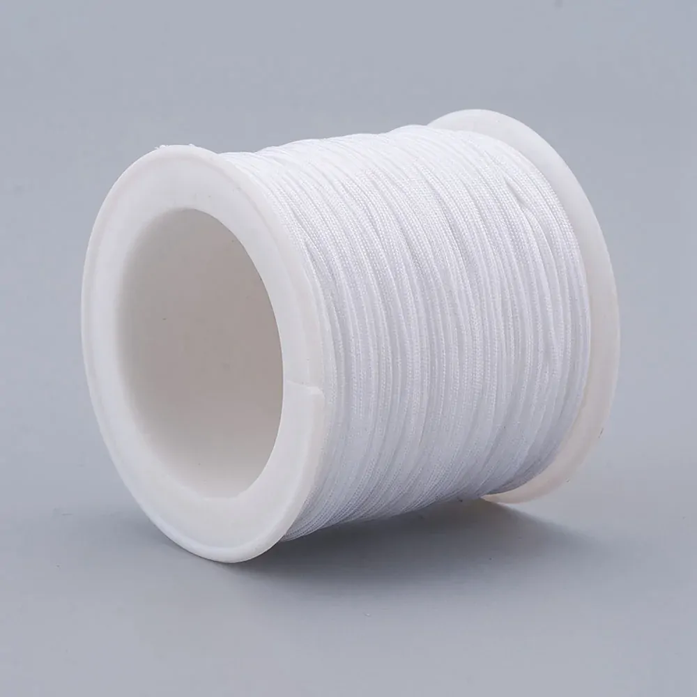 Biela nylónová šnúrka 0,8mm, 10 alebo 90m
