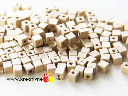 Drevené kocky 6mm 50 ks