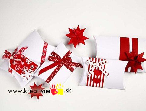 Červeno biela kolekcia stúh 12 x 1 m