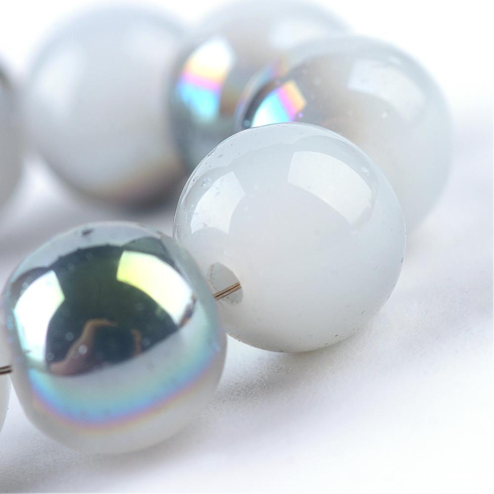 Dvojfarebné sklenené korálky 8mm, 20 ks