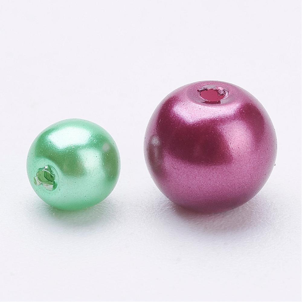 Sklenené perly mix 4~6mm, 100 ks