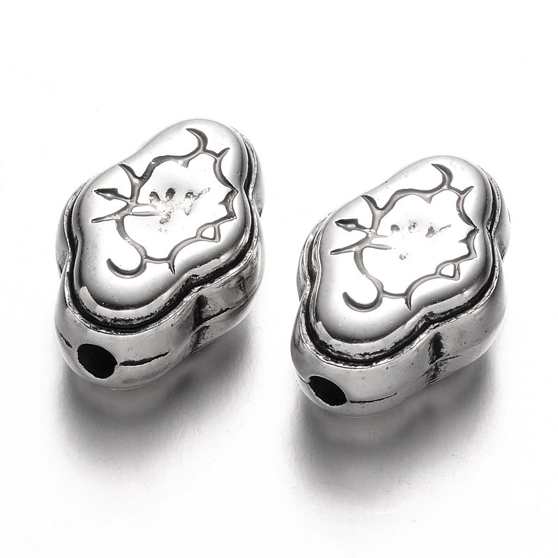 Plastové korálky Silver 20 ks 