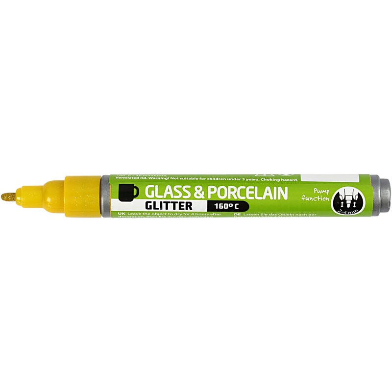 Fixka na sklo a porcelán glitter 2-4mm, 1 ks