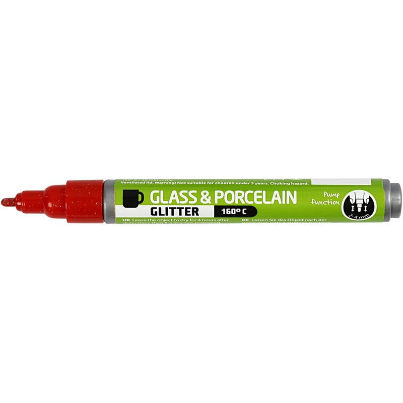 Fixka na sklo a porcelán glitter 2-4mm, 1 ks