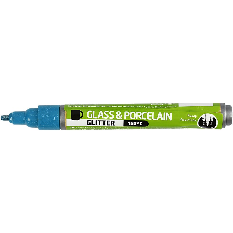 Fixka na sklo a porcelán glitter 2-4mm, 1 ks
