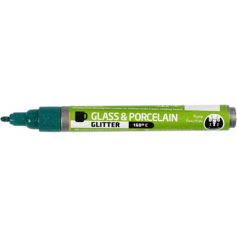 Fixka na sklo a porcelán glitter 2-4mm, 1 ks