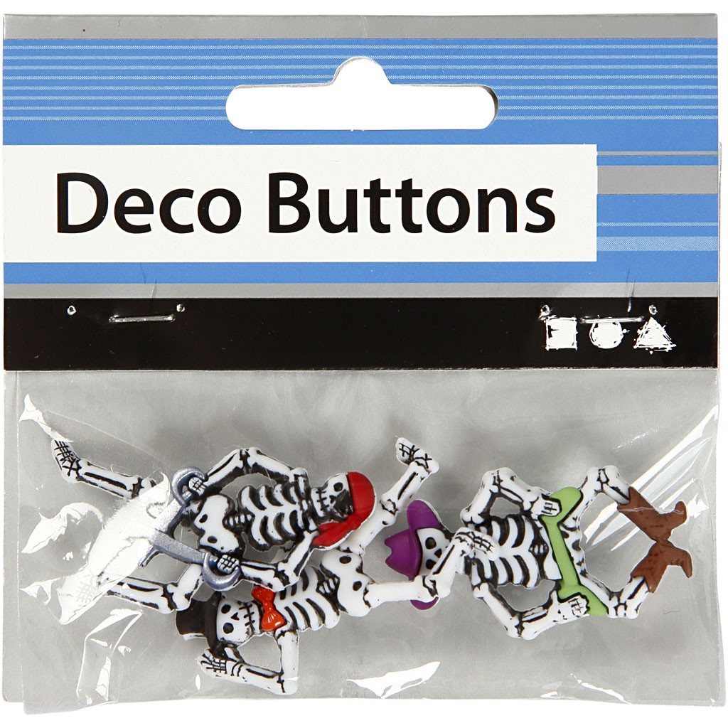 Gombíky Kostlivec 3 ks