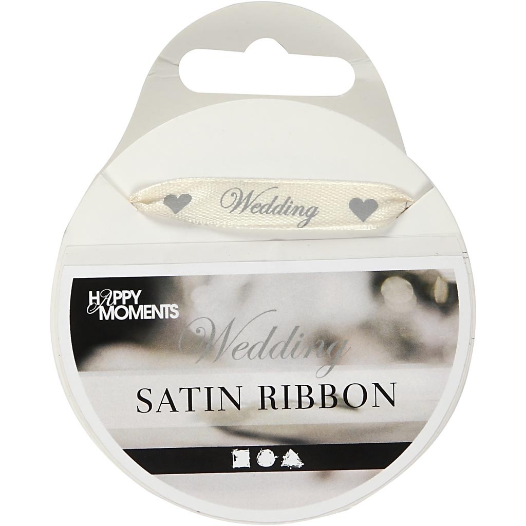 Saténová stuha Wedding 8m