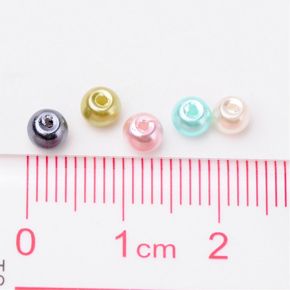 Sklenené perly Pastel Mix 4 mm 400 ks