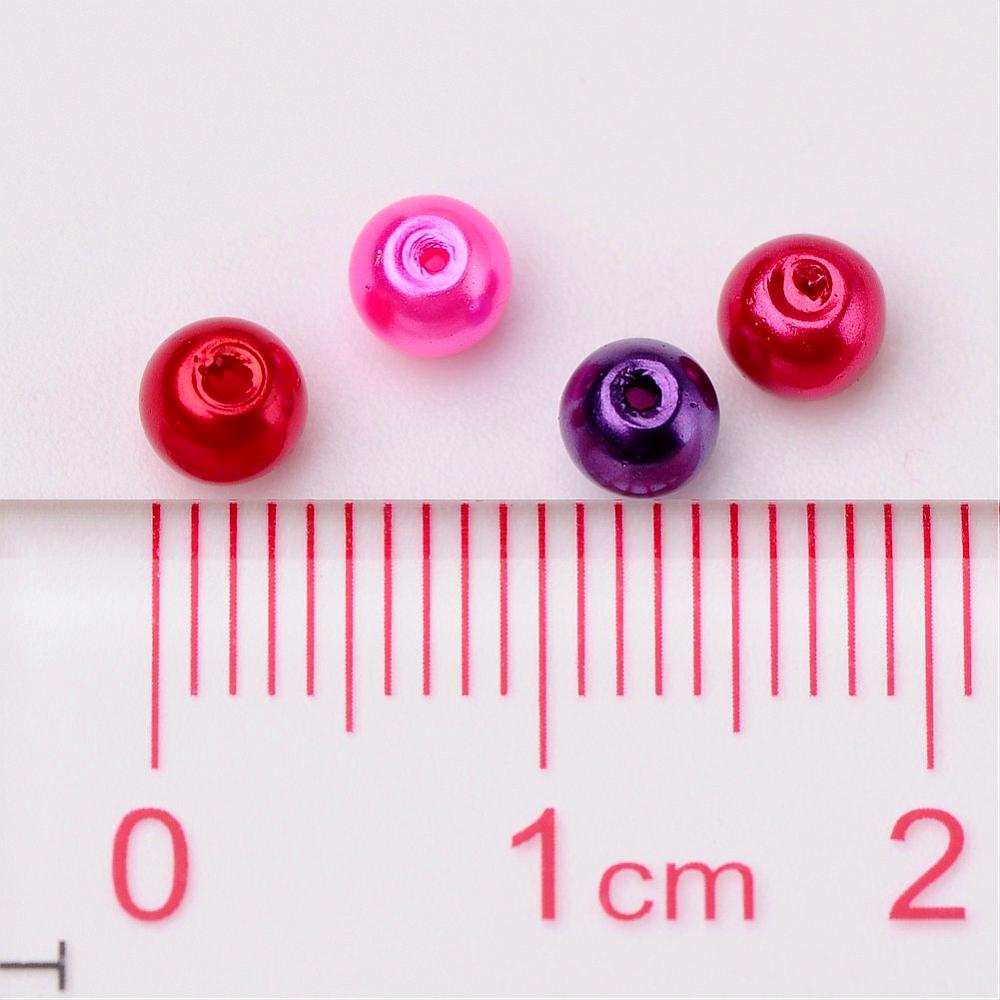 Sklenené perly Valentín Mix 4 mm 400 ks