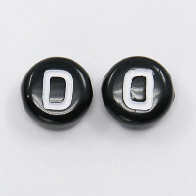 Korálky písmená 7x3,5mm, 10 g