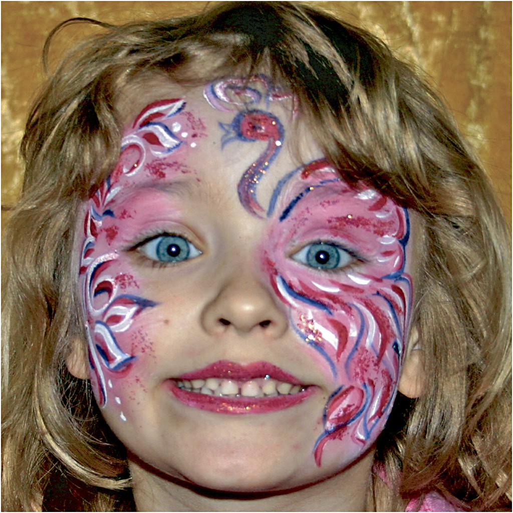 Farby na tvár Farebný vták