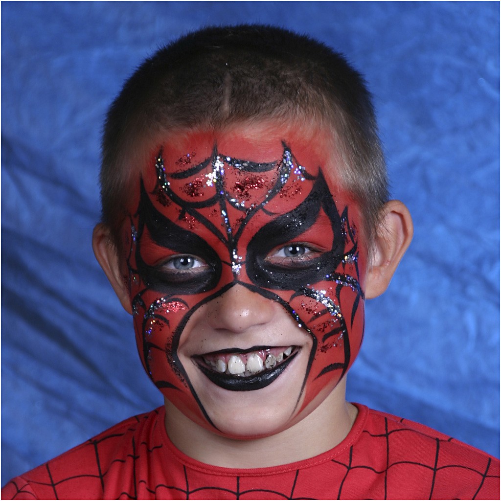Farby na tvár Spiderman