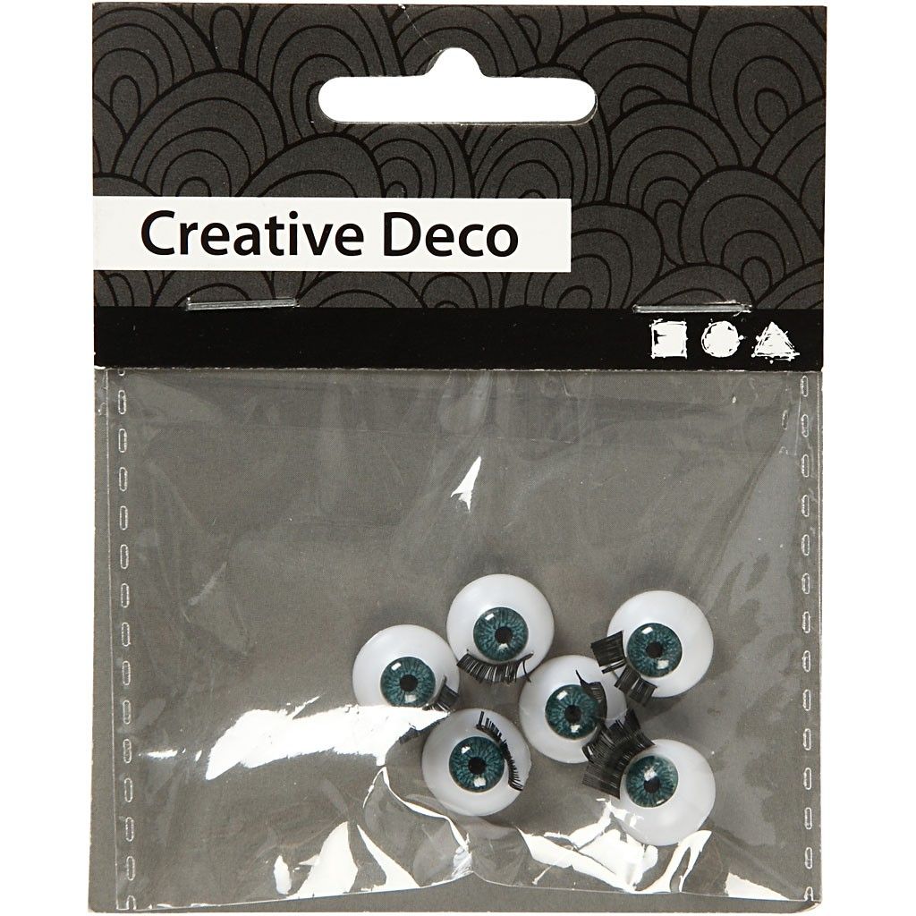 Veľké zábavné guľaté oči 12 mm, 6 ks