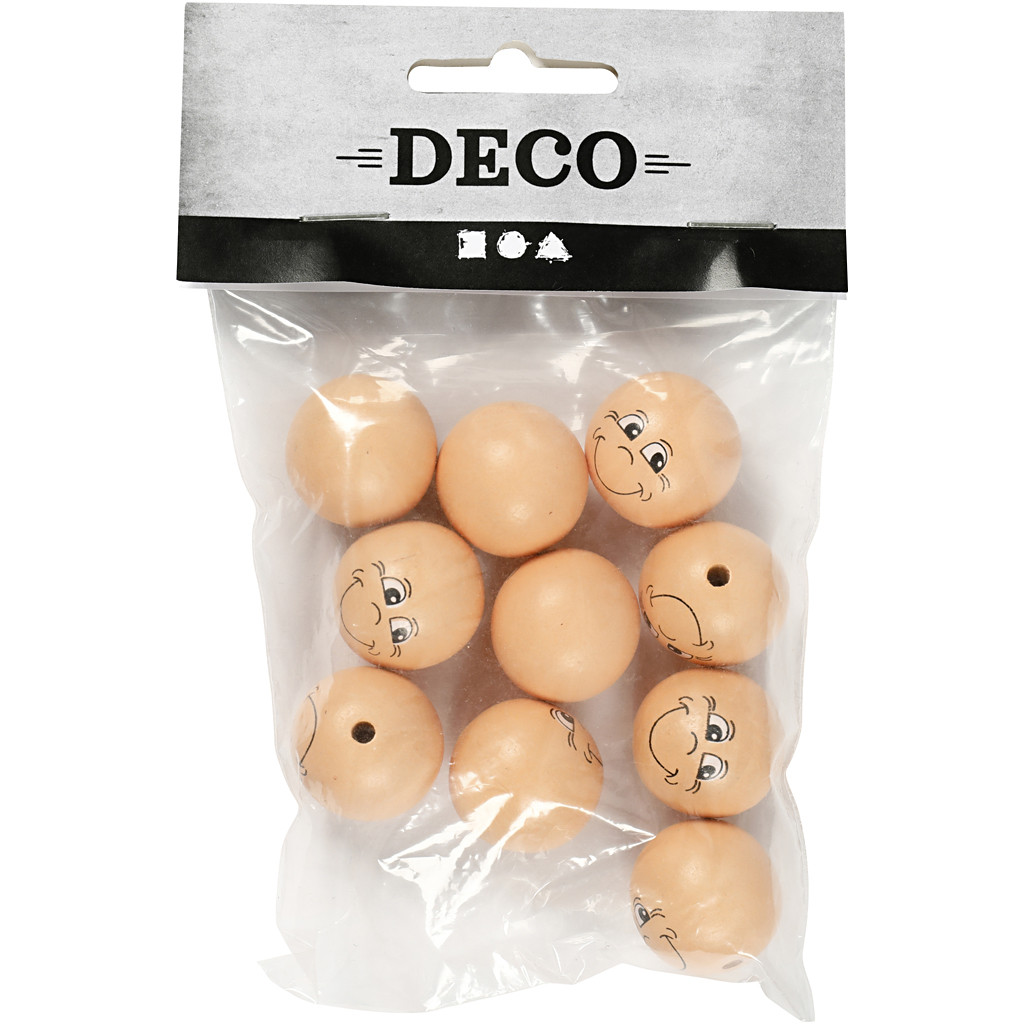 Drevené tváričky 22 mm, 10 ks