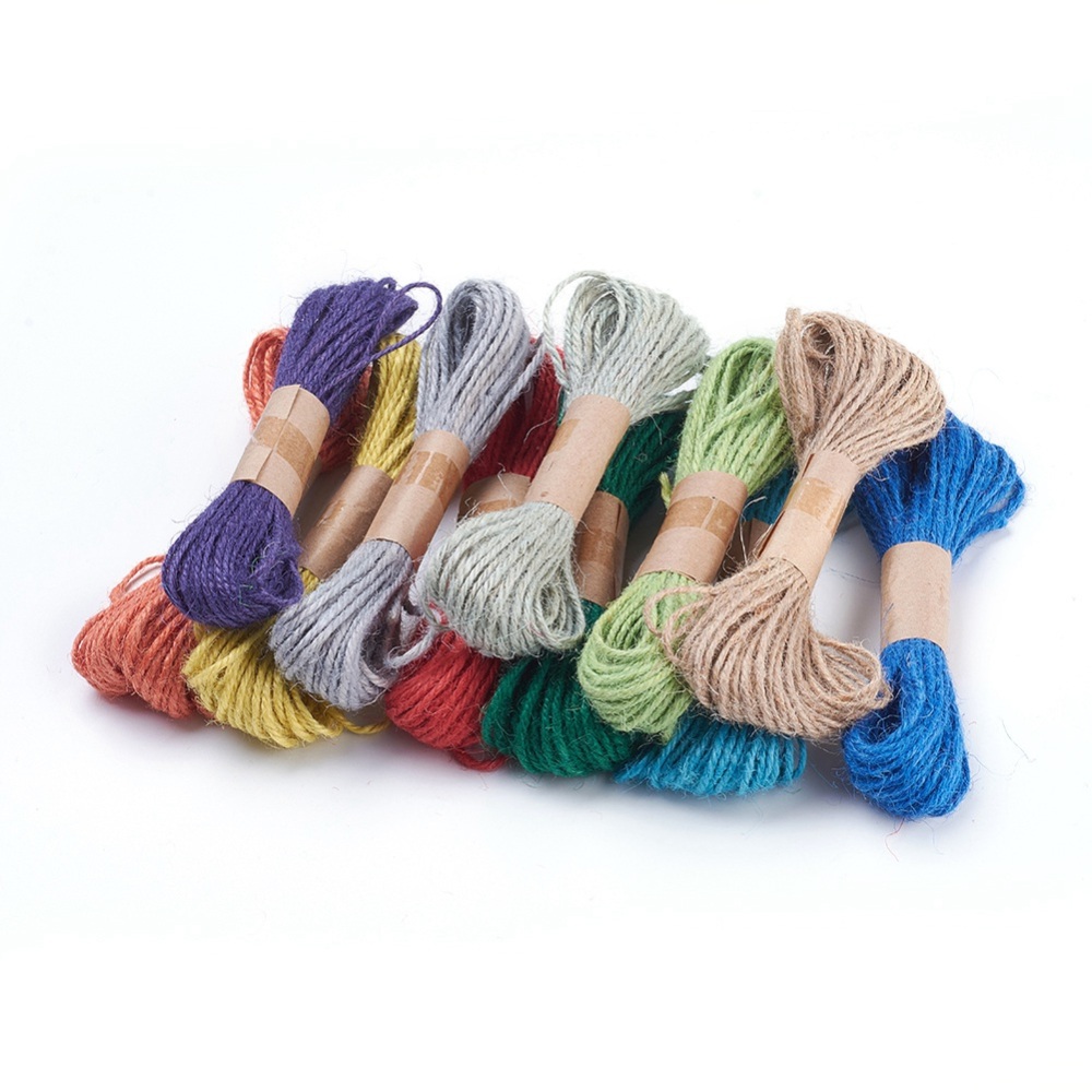 Farebná jutová šnúra 2mm, 9 m