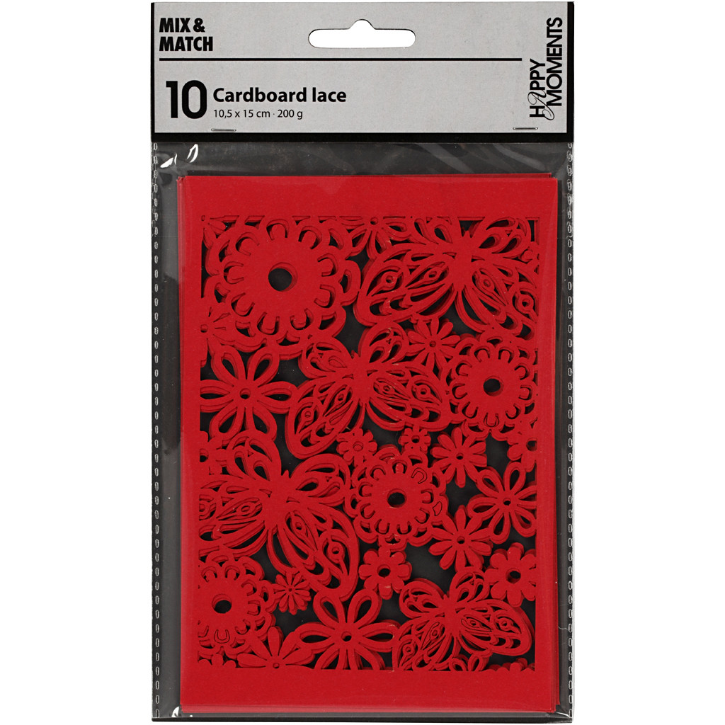 Papier čipka 10.5x15 cm, 10 ks