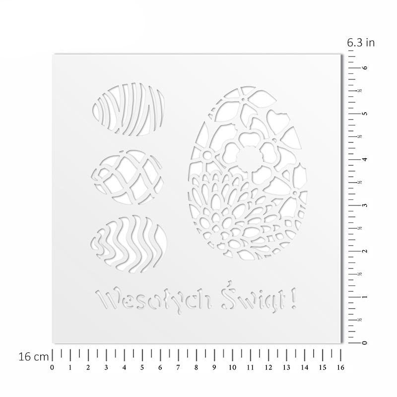 Šablóna Veľkonočné vajíčka 16x16cm, 1 ks