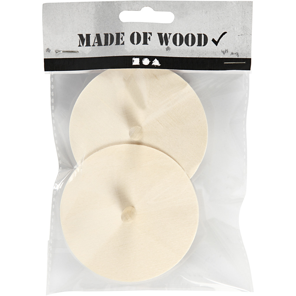 Drevený spinning top 8x4cm, 2 ks