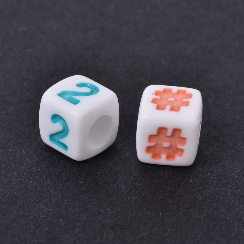 Plastové čísla MIX 7x7 mm, 10g