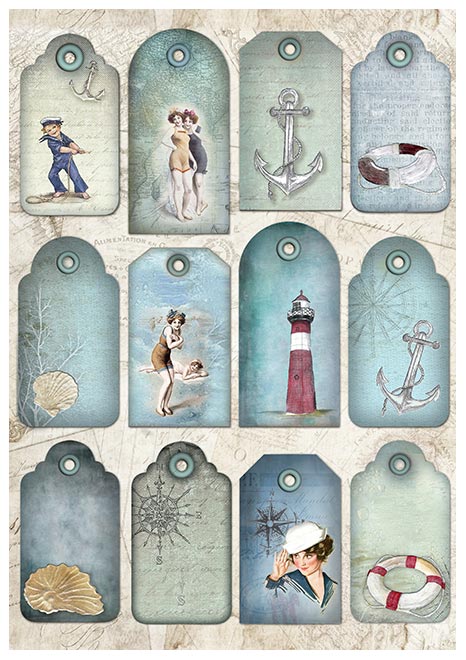  Sada Seafaring Adventure Scrapbook Papierov, 6 ks/bal