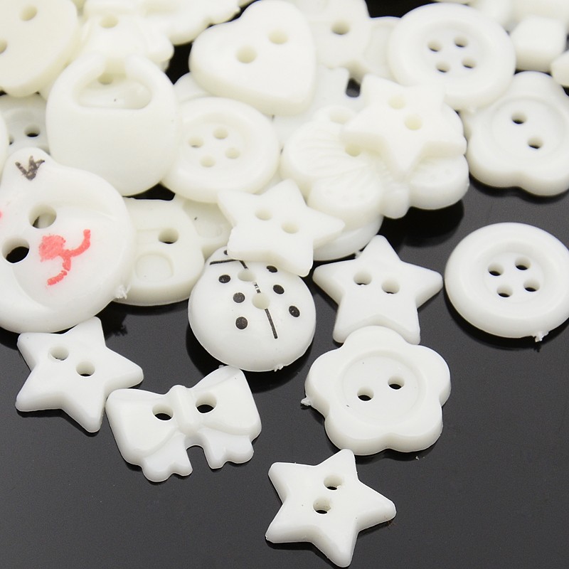 Mix gombíkov 10~16x11~16x2~3mm, 50 g