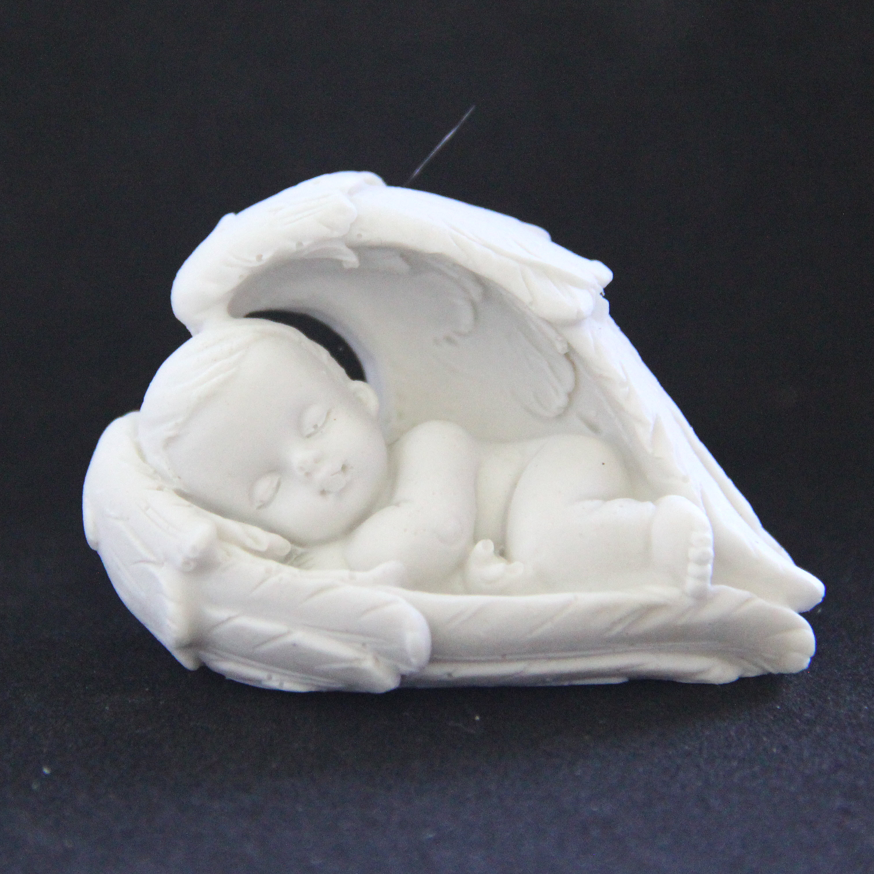 Sadrový anjel 7x4,5 cm, 1 ks