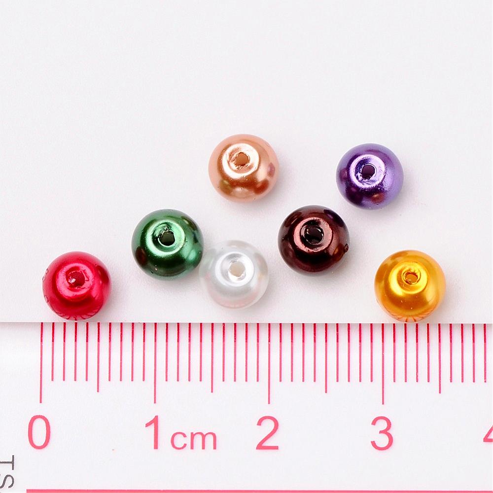 Sklenené perly Lesk mix 6 mm 200 ks