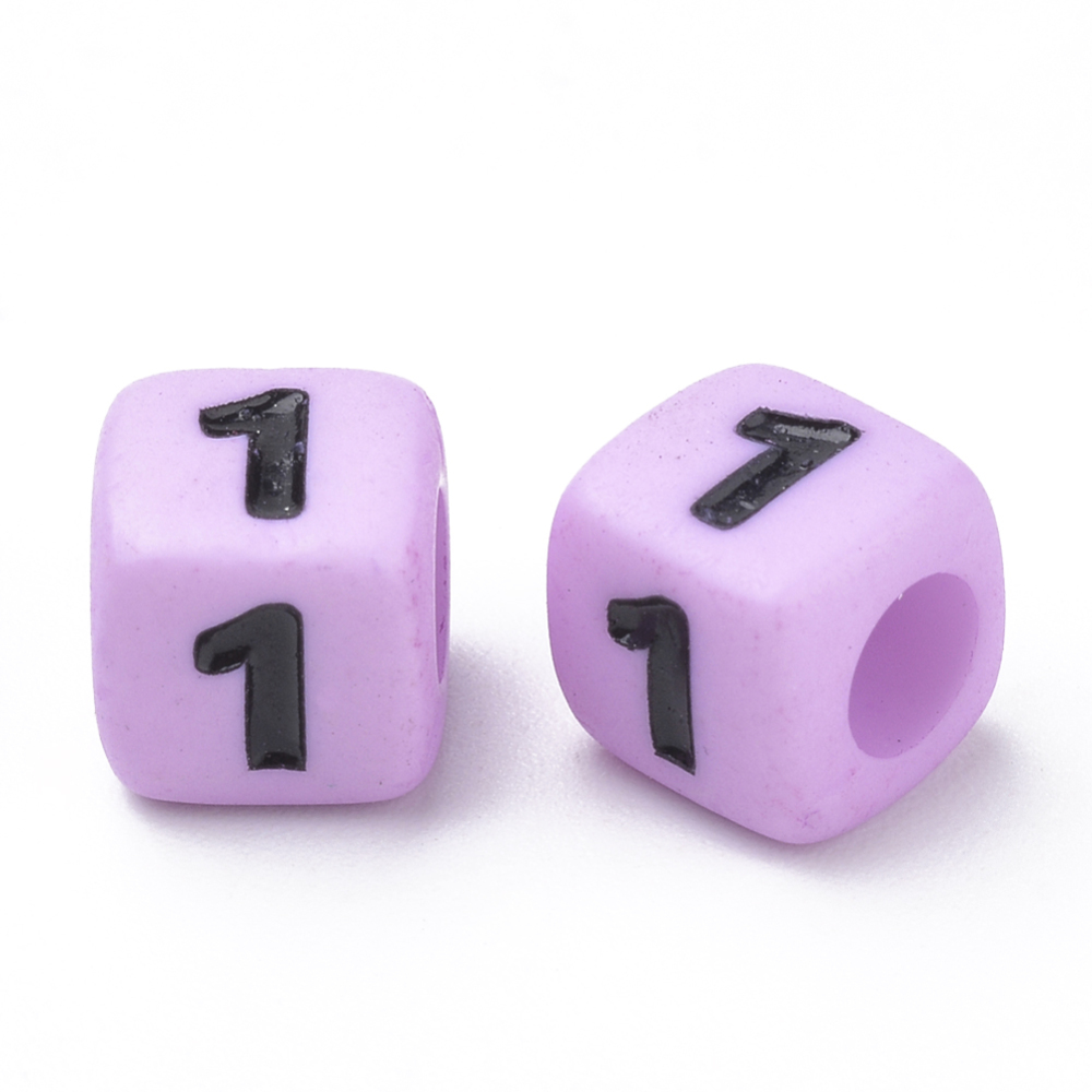 Korálky čísla a znaky 7x7 mm, 10 g