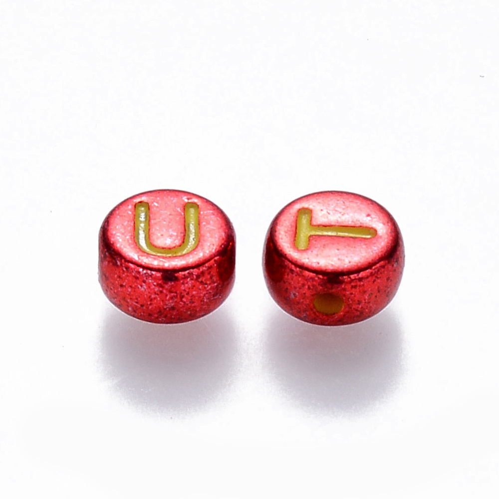 Korálky písmená 7x3,5 mm, 10 g