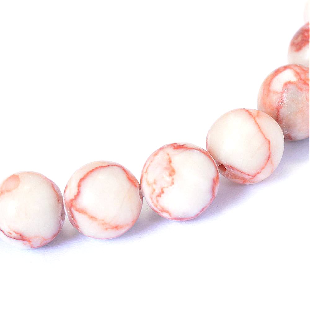 Korálky z prírodného kameňa Jaspis netstone 6mm, 63 ks
