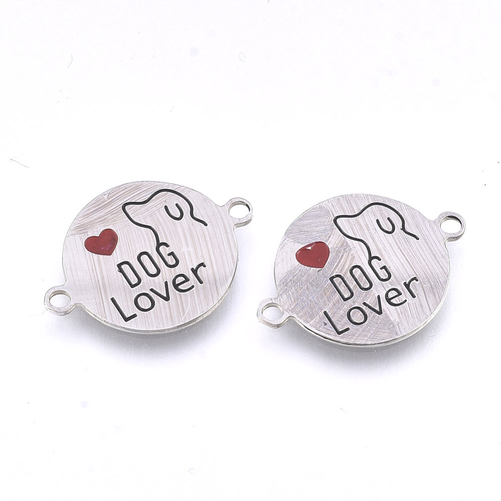 Konektor Dog Lover z nerezovej ocele 21x15.5x0.7mm, 1 ks