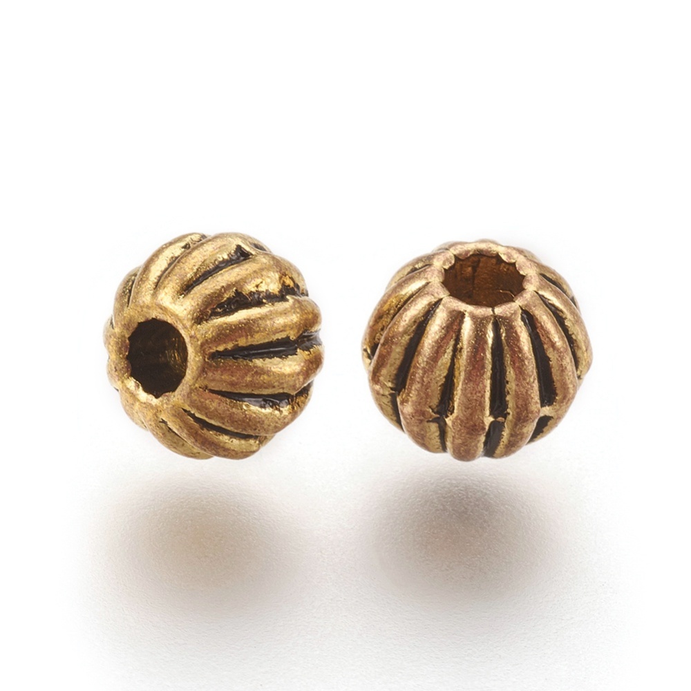 Kovové korálky bezolovnaté a bez kadmia 6mm, 10 ks