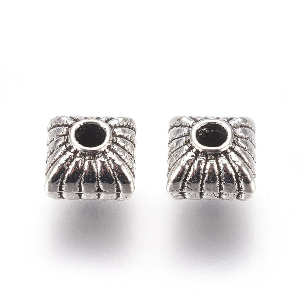 Kovové korálky bezolovnaté a bez kadmia 7x7x6.5mm, 10 ks