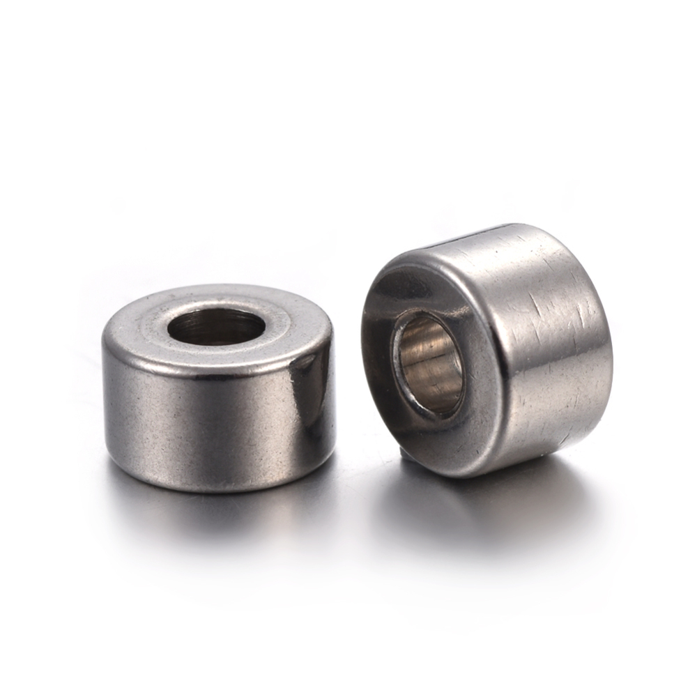 Korálky z 304 nerezovej ocele 6x4mm, 10 ks