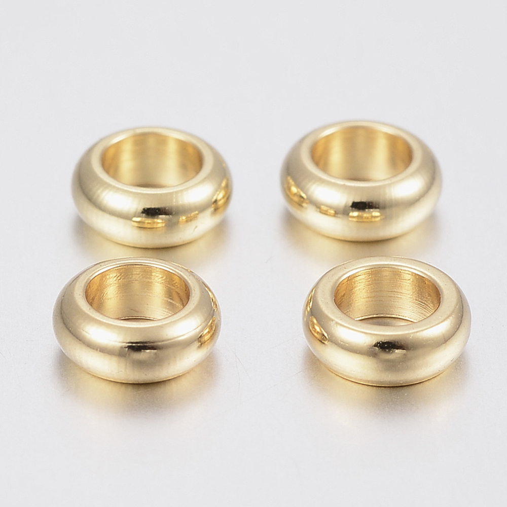 Korálky z 304 nerezovej ocele 6x2mm, 10 ks