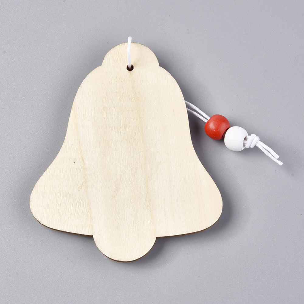 Drevené ozdoby Guľa, zvonček, hviezda 160-190mm, 3 ks/balenie