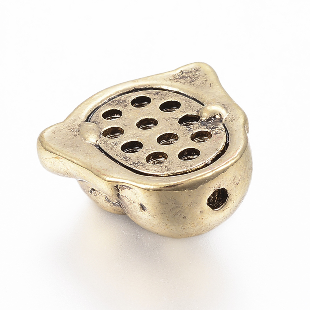 Kovová korálka Budha 18.5x18.5x9mm, 1 ks