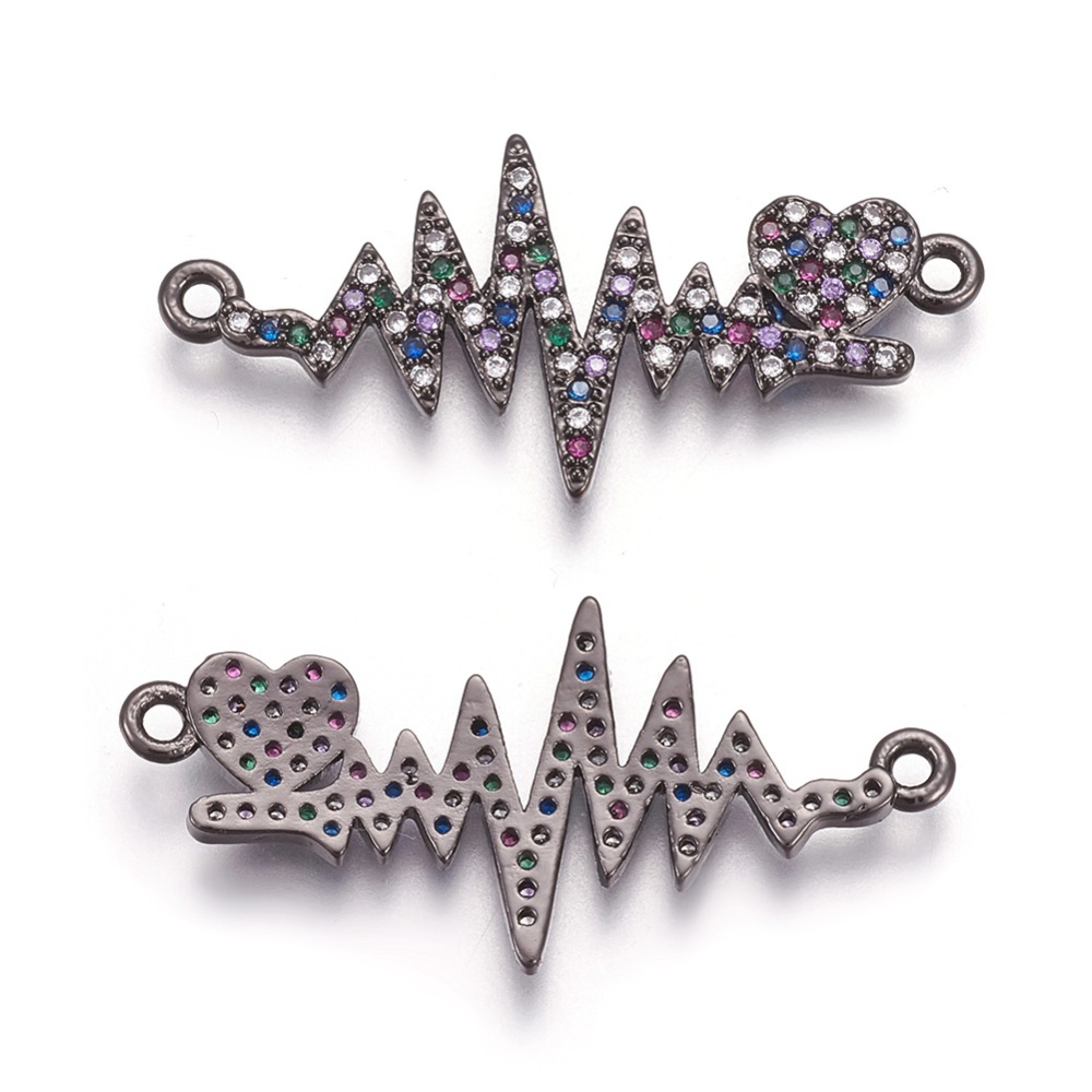 Kovový medzičlánok Čiara života 15x31x2mm, 1 ks
