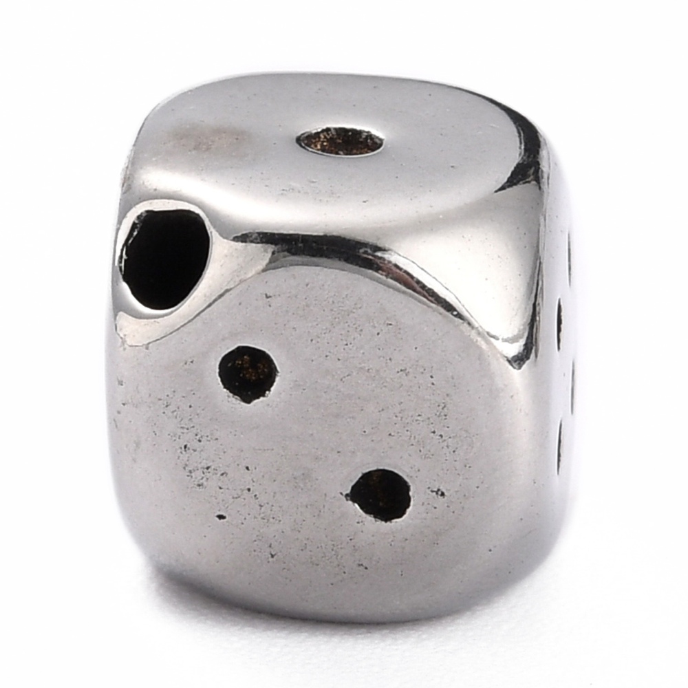 Korálka Kocka z 304 nerezovej ocele 10x10x10mm, 1 ks