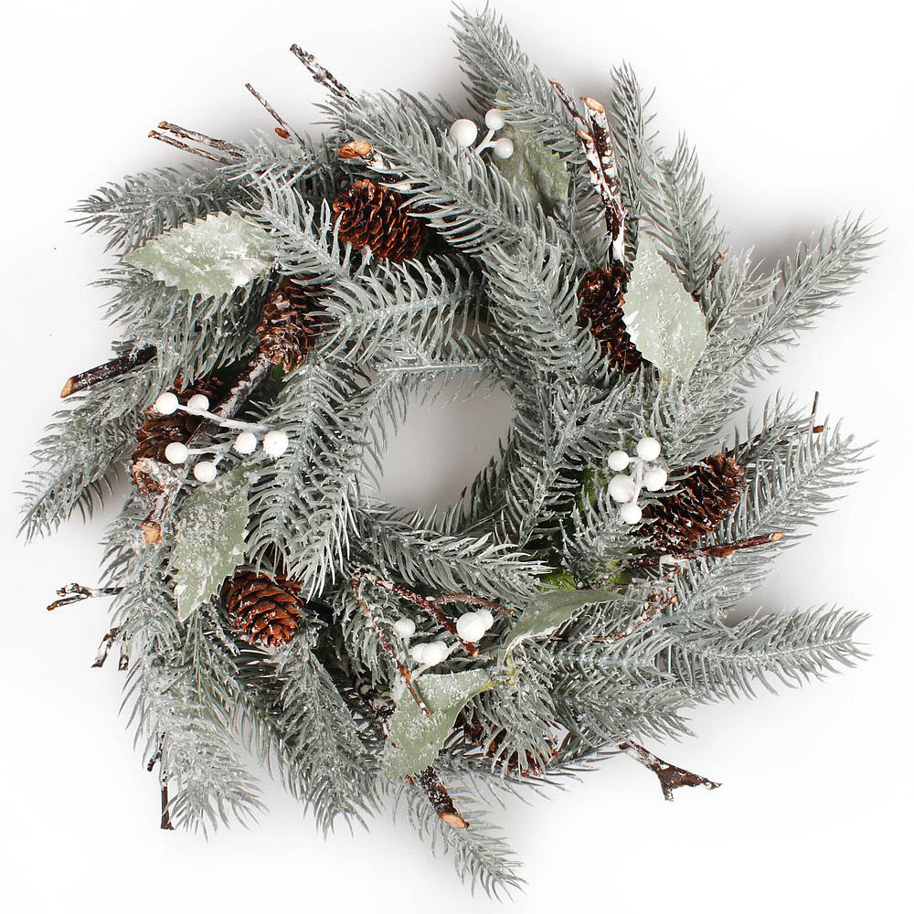 Vianočný veniec z umelého ihličia 25 cm, 1 ks