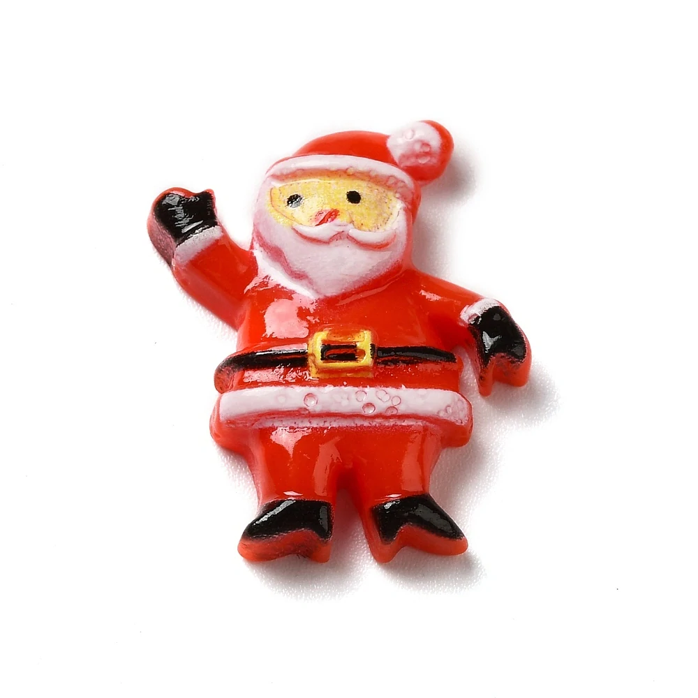 Vianočné živicové kabošony MIX 20 ks – Santa, stromček a priatelia