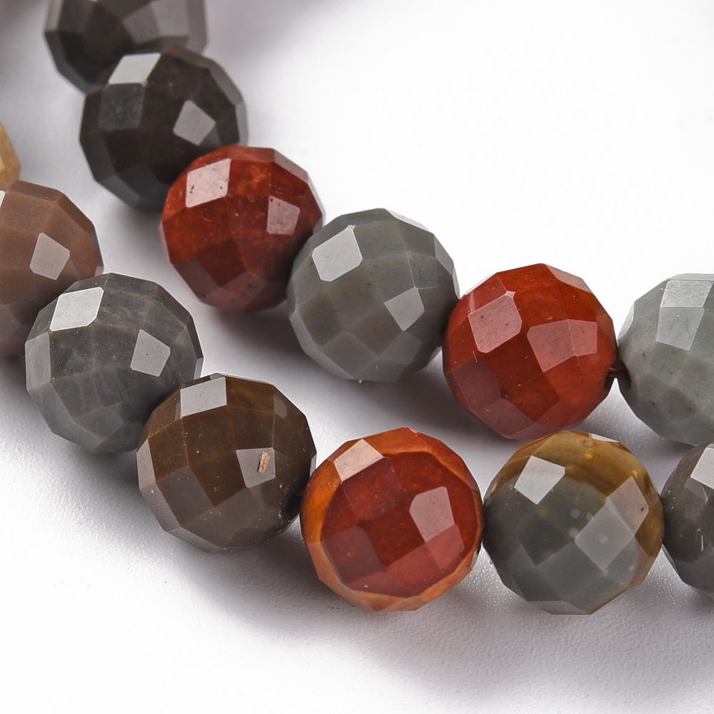 Jaspis (brúsený) korálky 8mm, 50 ks