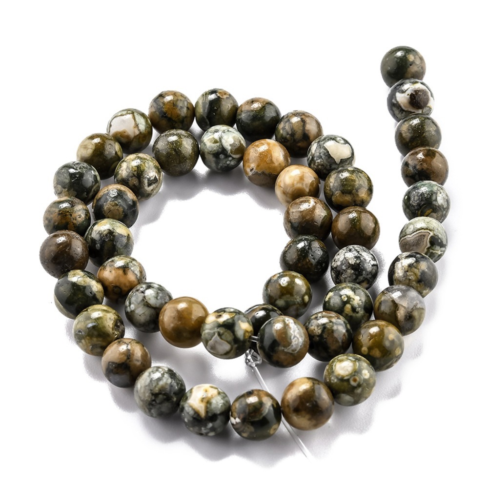 Jaspis ryolitový korálky 8,5mm, 45 ks