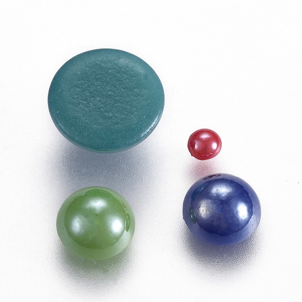 Sklenený kabošon Mix 2~14x2~14x1~5.5mm, 50 g