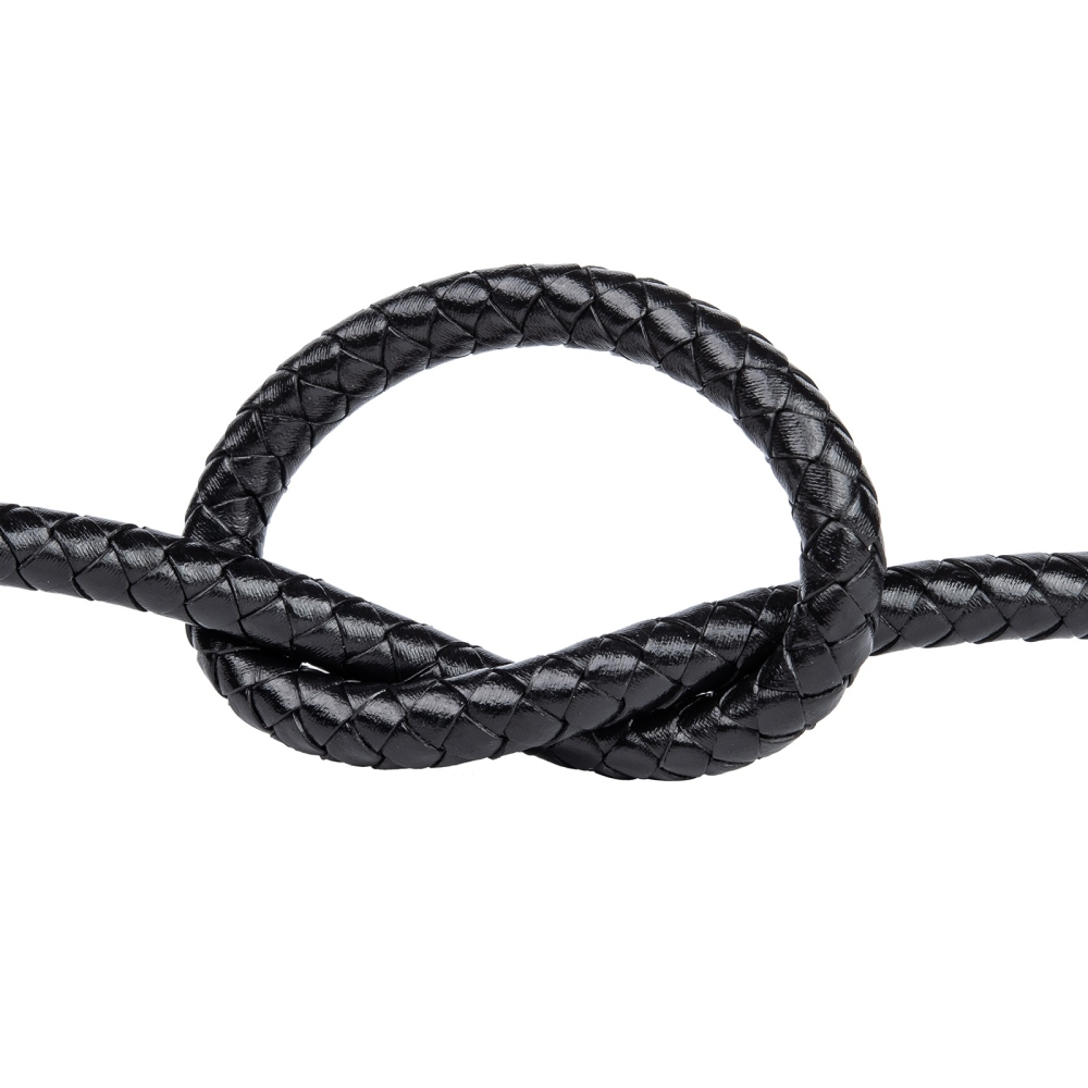 Pletená okrúhla kožená šnúrka 8mm, 1 m