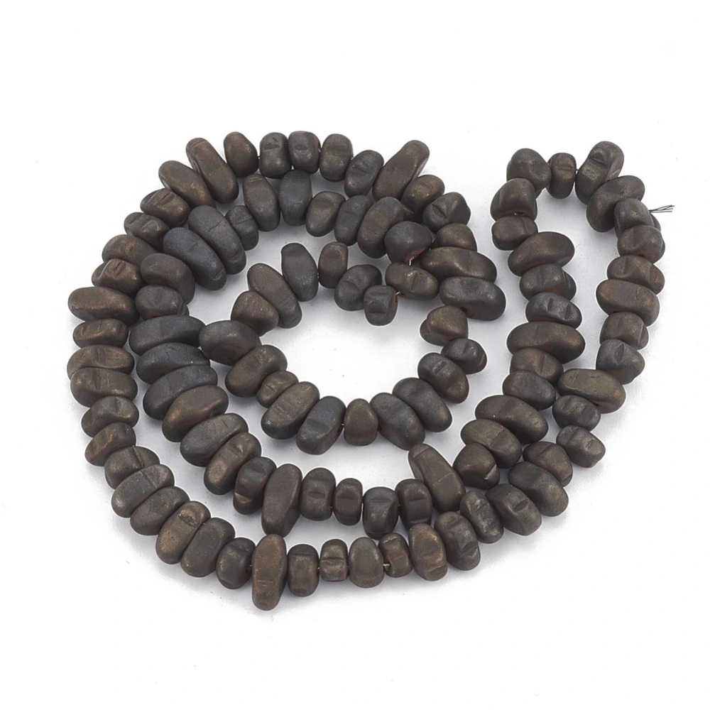 Syntetický Hematit korálky 5~10x4.5~5.5x4mm, 105 ks