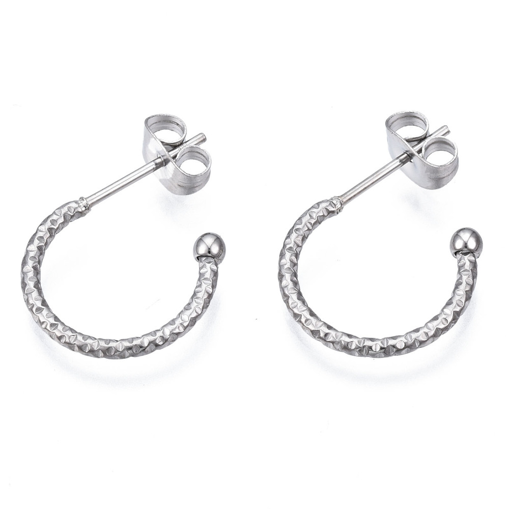 Zapínanie na náušnice z chirurgickej ocele 15x2mm, 1 pár