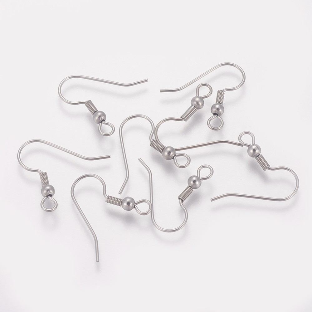 Zapínanie na náušnice - afroháčik z chirurgickej ocele 20x21x3mm, 5 párov