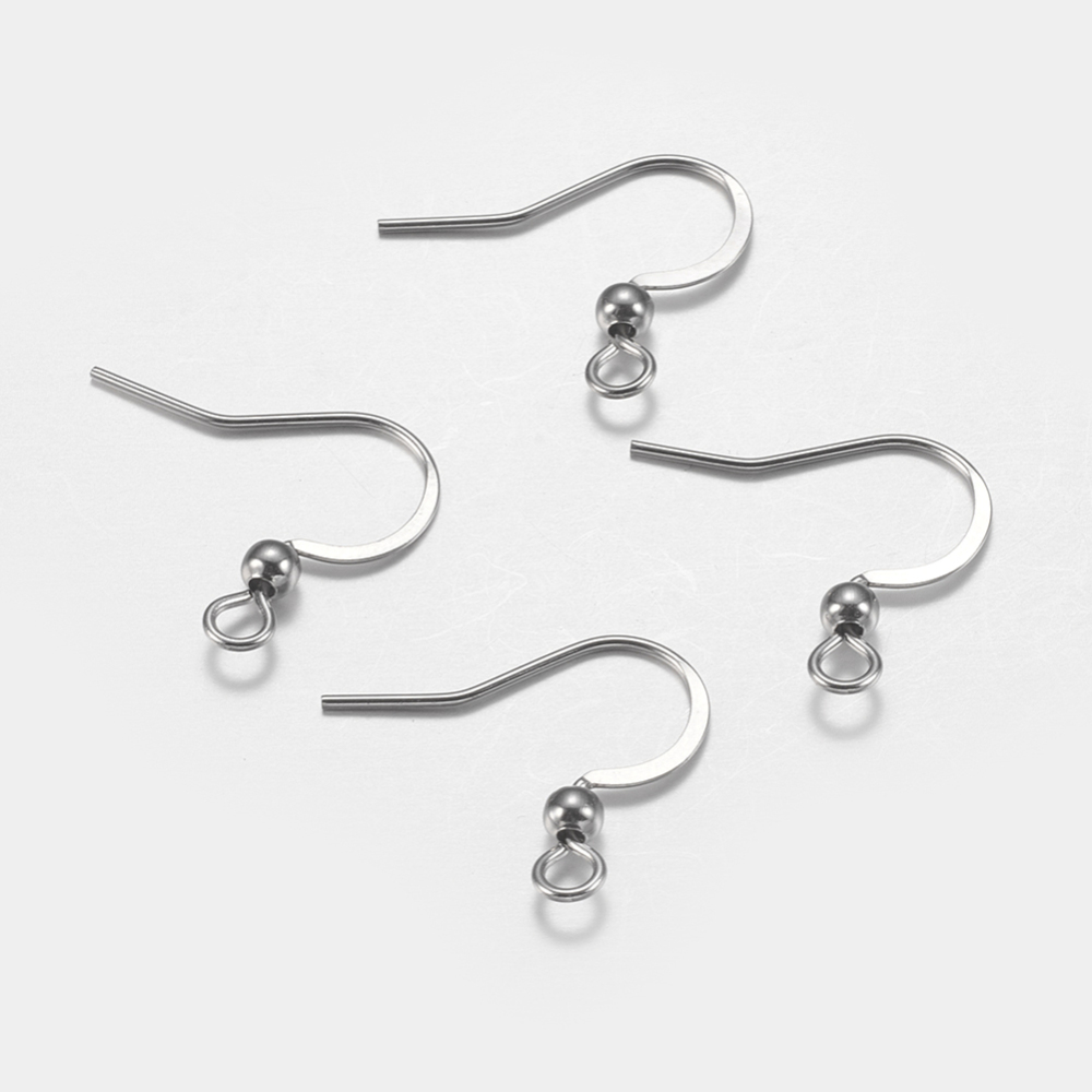 Zapínanie na náušnice - afroháčik z chirurgickej ocele 16x17~19x3mm, 5 párov